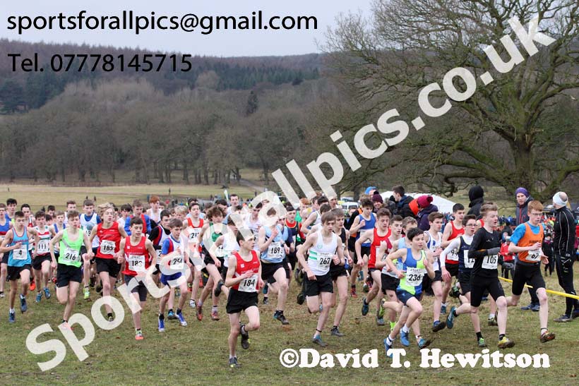 Boys under-15s, 2018 Northern Cross Country Champs., Harewood House, Leeds. Photo: David T. Hewitson/Sports for All Pics